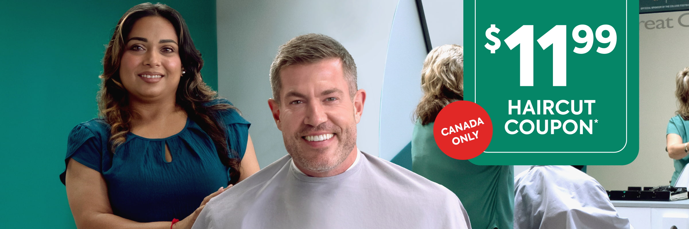 $11.99 haircut coupon* Canada only