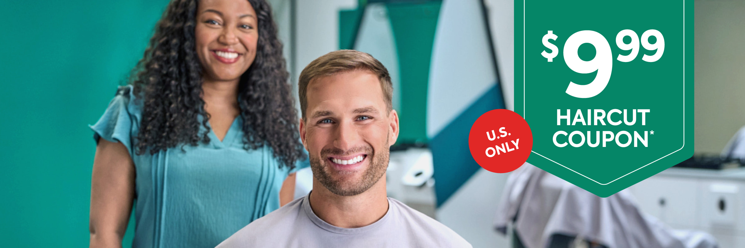 $9.99 haircut coupon* U.S. only
